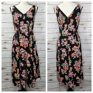 Ann Taylor Black Floral Dress